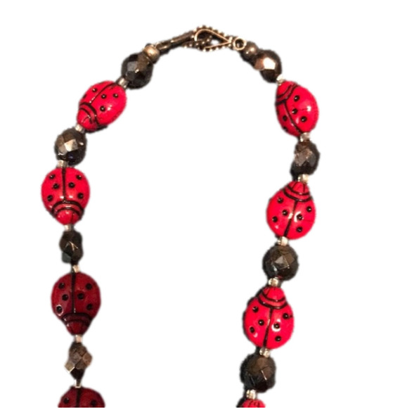 𝅺LADYBUG necklace, homemade, NEW - Picture 3 of 3